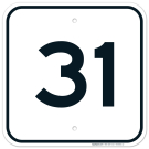 Parking Lot Number 31 Sign