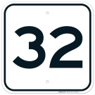 Parking Lot Number 32 Sign