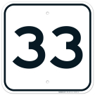 Parking Lot Number 33 Sign