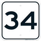 Parking Lot Number 34 Sign