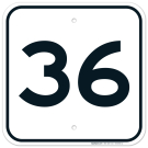 Parking Lot Number 36 Sign