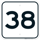 Parking Lot Number 38 Sign