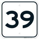 Parking Lot Number 39 Sign