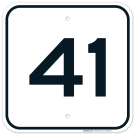 Parking Lot Number 41 Sign