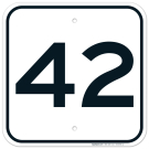 Parking Lot Number 42 Sign