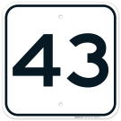Parking Lot Number 43 Sign