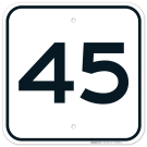 Parking Lot Number 45 Sign