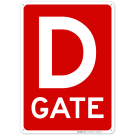 Gate D Sign, (SI-69287)