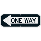 One Way Left Arrow Sign
