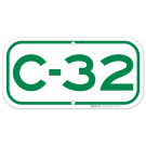 Parking Space C-32 Sign
