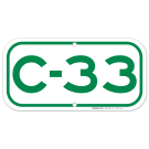 Parking Space C-33 Sign