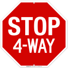 Stop 4 Way Sign