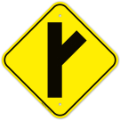 Side Road On Right Graphic Sign
