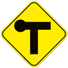 T Junction Road Graphic Sign