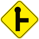 T Junction Road Up Sign