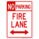 No Parking Bidirectional Fire Lane Sign