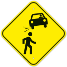 Children Crossing Slow Down Sign