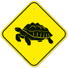 Turtle Crossing Graphic Sign