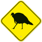 Turkey Crossing Sign