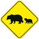 Bear Crossing Sign