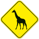 Giraffe Crossing Sign