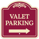 Valet Parking Right Arrow Décor Sign