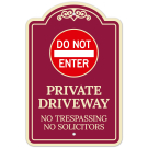 Do Not Enter Private Driveway No Trespassing Or Solicitors Décor Sign