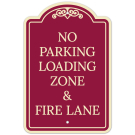 No Parking Loading Zone And Fire Lane Décor Sign