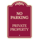 No Parking Private Property Décor Sign, (SI-73401)