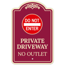 Private Drive No Outlet Décor Sign