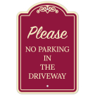 Please No Parking In Driveway Décor Sign