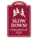 Slow Down Children At Play Décor Sign, (SI-73517)