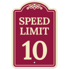Speed Limit 10 Mph Décor Sign