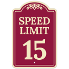 Speed Limit 15 Décor Sign