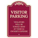 Visitor Parking Violators Will Be Towed Away At Vehicle Owner's Expense Décor Sign
