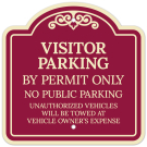 Visitor Parking By Permit Only No Public Parking Décor Sign
