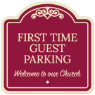 First Time Guest Parking Welcome To Our Church Décor Sign