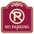 No Parking Small With Symbol Décor Sign