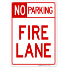 No Parking Fire Lane Sign