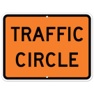 MUTCD Traffic Circle Orange W16-12P Sign