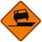MUTCD Left Soft Shoulder W8-17 Sign