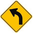 MUTCD Left Curve W1-2L Sign