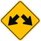 MUTCD Double Arrow W12-1 Sign