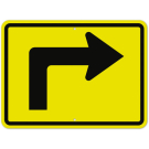 MUTCD Right Directional Arrow W16-6PR Sign