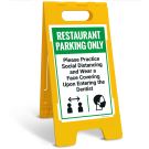 Restaurant Parking Only Practice Social Distancing Sidewalk Sign Kit,