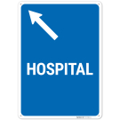 Hospital With Left Up Arrow Sign,